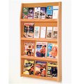 Vertex Slope 24 Pocket Literature Display in Light Oak - 4Hx6W VE142405